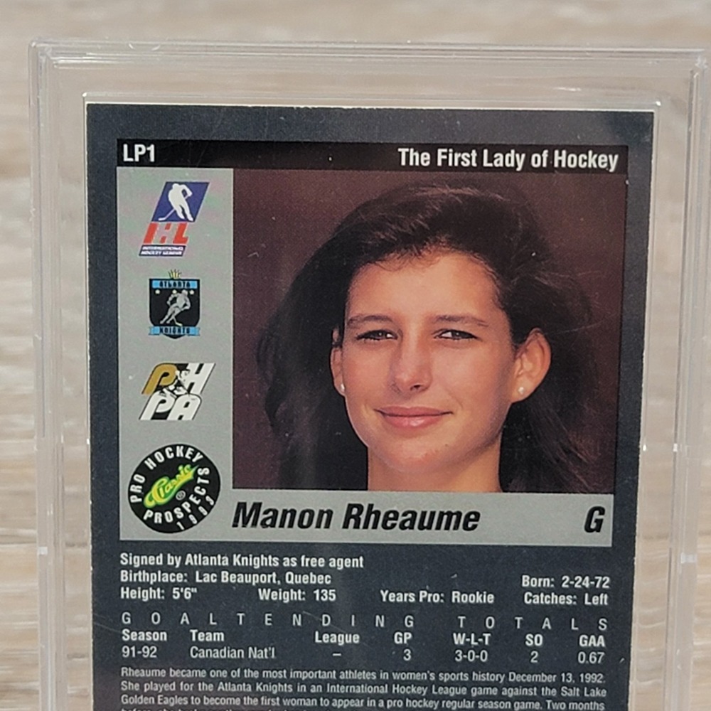 Manon Rheaume Signed 1993 Classic Pro Hockey Prospects LP1 Atlanta Knights - Picture 5 of 6